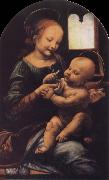 Leonardo  Da Vinci Madonna with a Flower France oil painting artist